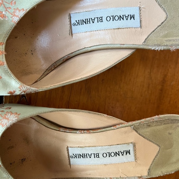 Manolo Blahnik embellished kitten heel mules, so beautiful. Size 37 - Picture 2 of 5